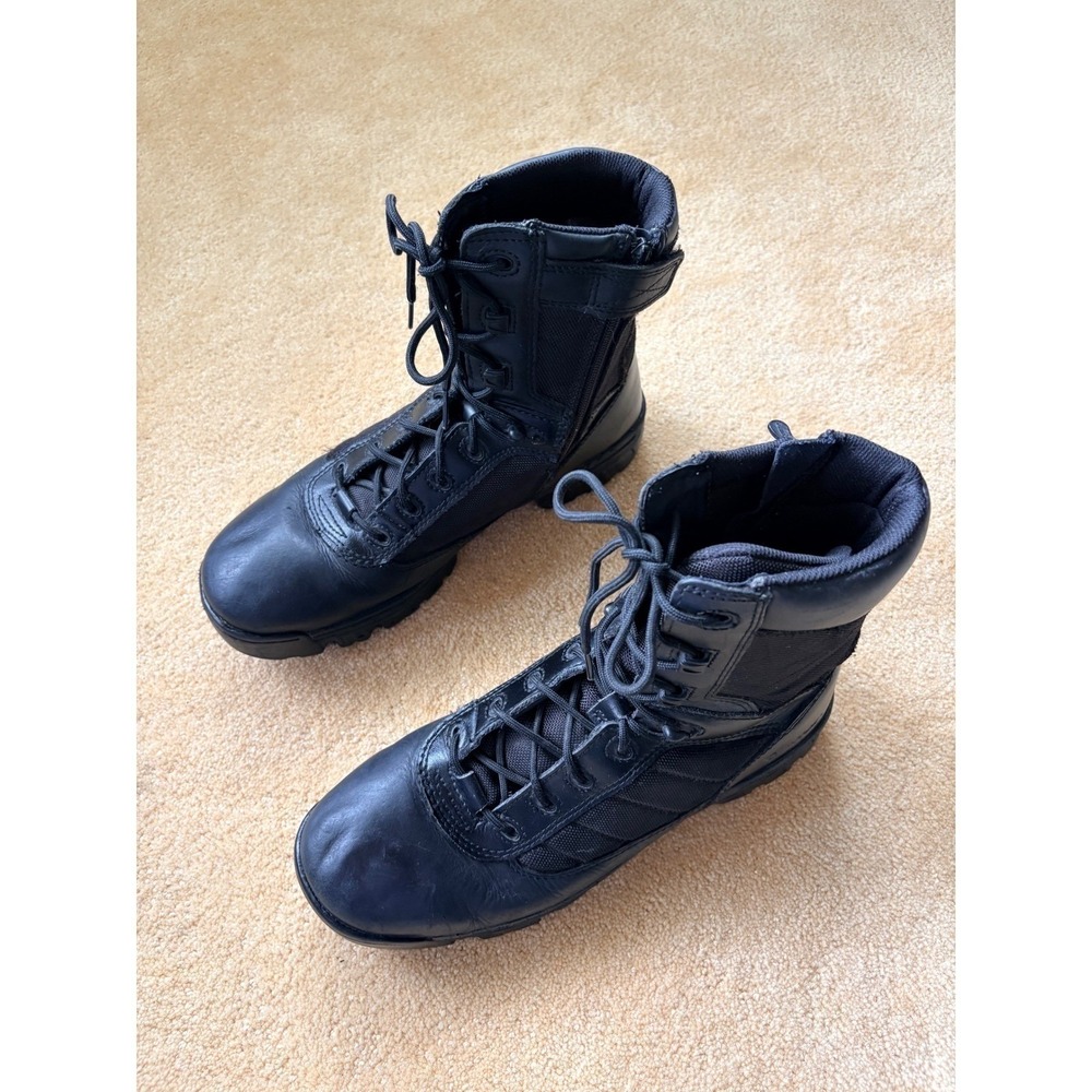 Bates Mens Tactical Sport Side Zip Black Leather Gorpcore Boots 11.5 M - Picture 12 of 13